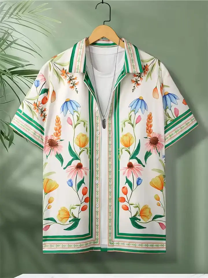 Desenli Erkek Yazlık Gömlek - Decostal